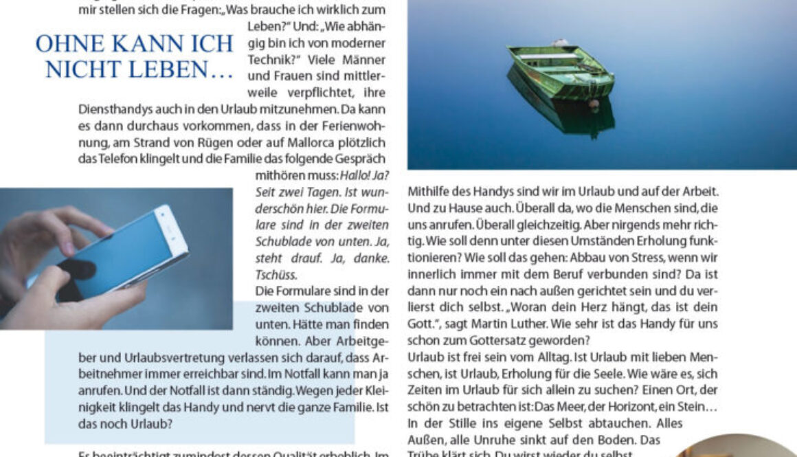 Gemeindebrief evangelisch in tutzing: Ohne kann ich nicht leben… Mai | Juni | Juli 2025