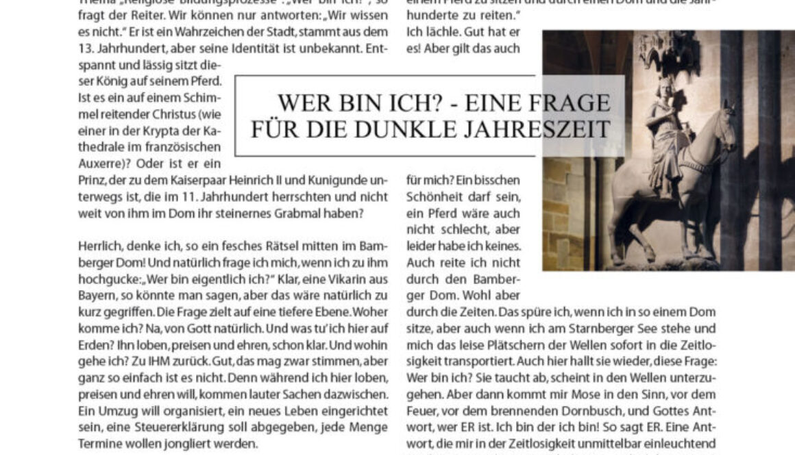 Wer bin ich? - Eine Frage für die dunkle Jahreszeit November | Dezember | Januar 2025/2026