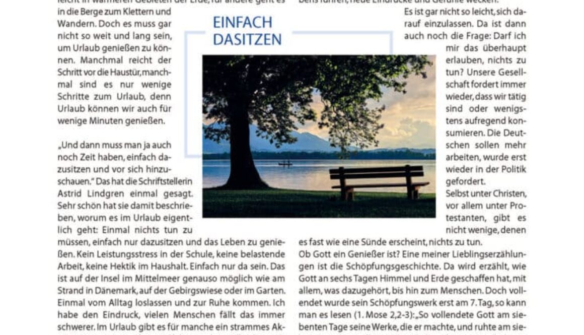 Gemeindebrief evangelisch in Tutzing August | September | Oktober 2026